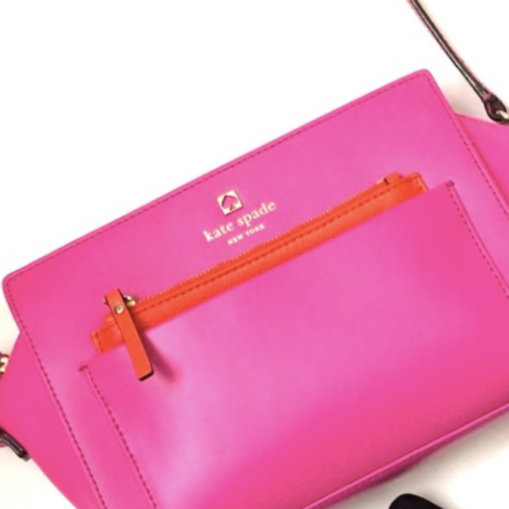 NWT Kate SPADE Adelia HADLEY Street LEATHER Bag PINK Crossbody CLUTCH
